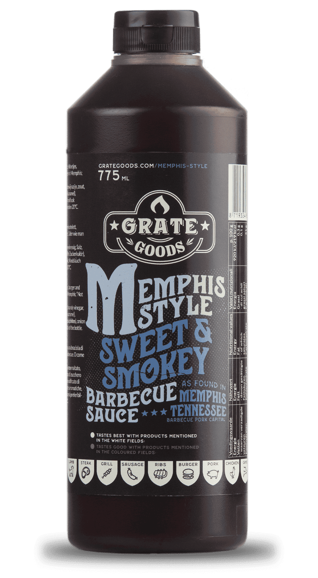Memphis Style Sweet & Smokey barbecue sauce - bbq saus - Grate Goods